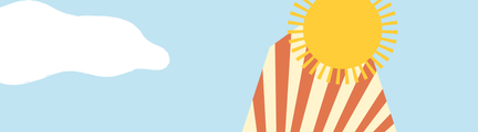 Illustration av sommar, sol och en handduk