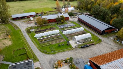 Vybild över Angereds gård.