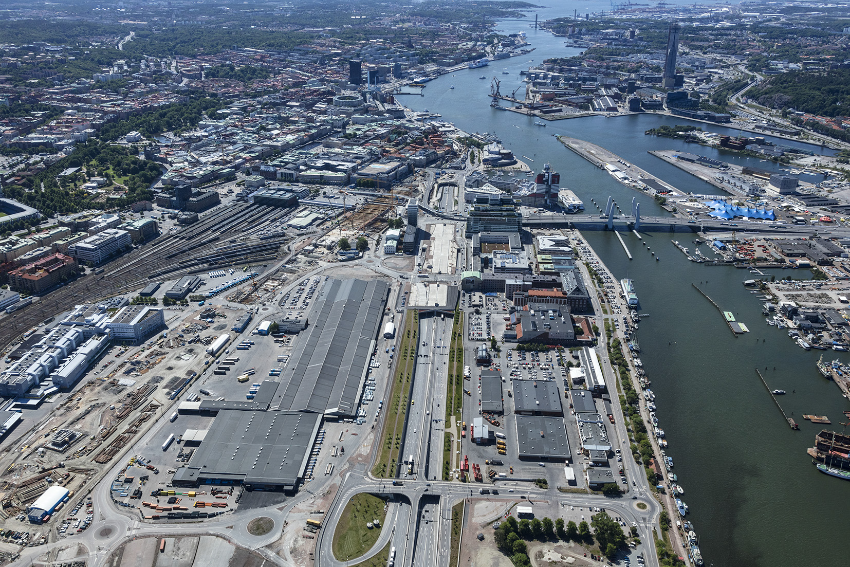 Flygbild äver Gullbergsvass