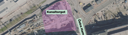 Bild på placeringen av torget