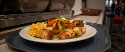 Tallrik med mat från Restaurang Fritz