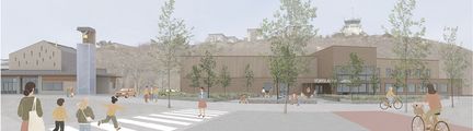 Torslanda simhall planeras byggas vid Almhults kyrka med närhet till lokaltrafik vid resecentrum. 