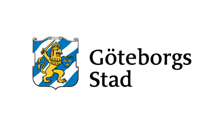 Göteborgs Stads logotyp bestående av vapensköld och texten Göteborgs Stad