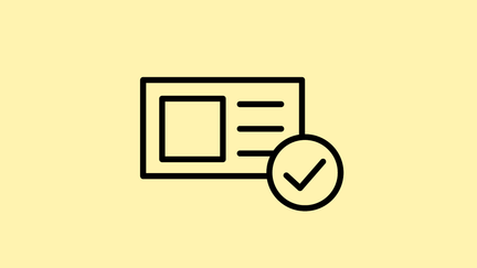 Linjeillustration av en presentationsbild och en bock.