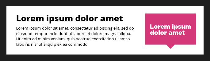 Exempel p&aring; anv&auml;ndning av f&auml;rgen rosa p&aring; infografik som lyfts fram brevid text.