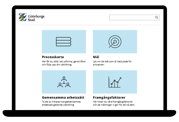 Exempel p&aring; hur ikoner ska anv&auml;ndas: Enf&auml;rgade svart eller vita mot enf&auml;rgad bakgrund tillsammans med text.