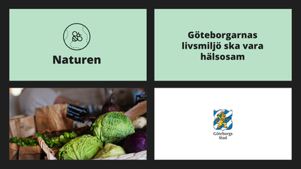 Exempel på ljusgröna textplattor och slutruta med logotyp i film.