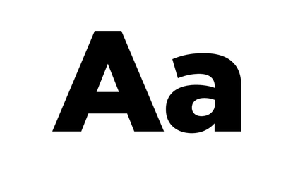 Stort A och litet a i typsnittet Gotham Black.