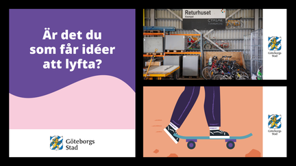Exempel på inlägg med Göteborgs Stads logotyp synlig bredvid bilden.