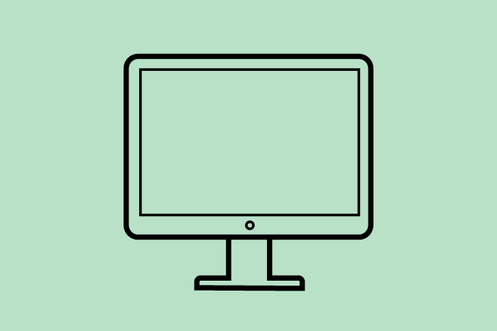 Illustration av datorskärm