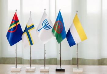 De nationella minoriteternas flaggor