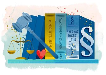 Olika lagböcker. Illustratör: Rebecca Elfast