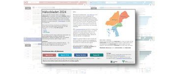 En bild som visar hur Hälsobladet ser ut, en blandning av text, siffror och diagram.
