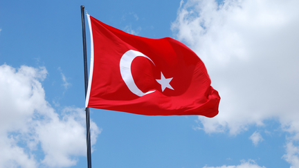 Bild på Turkiets flagga.