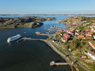 Ferry in the Gothenburg archipelago at Asperö