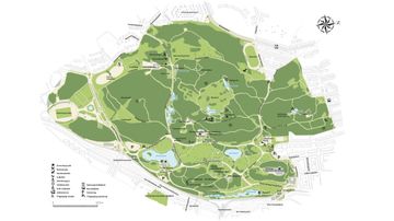 Karta över Slottsskogen.