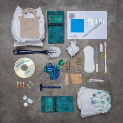 Bild över olika typer avfall som är restavfall