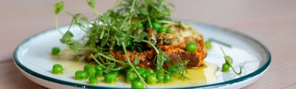 En maträtt på en tallrik