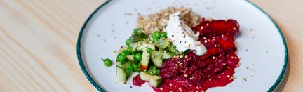 En maträtt på en tallrik