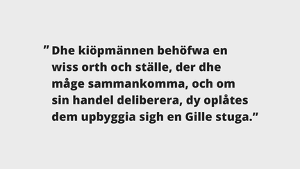 Utdrag ur Göteborgs köp- och handelsgilles stadgar 1661.