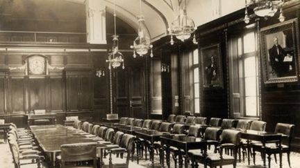 Sessionssalen 1922 för dåvarande stadsfullmäktige.