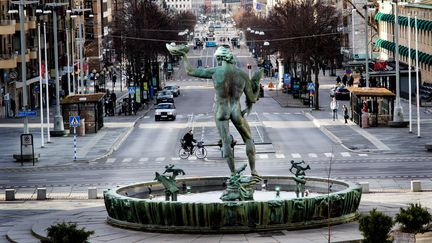 Statyn Poseidon och paradgatan Avenyn