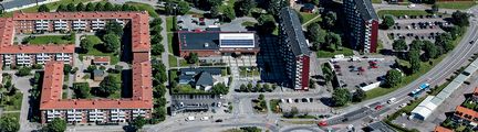 Flygbild på Brunnsbo
