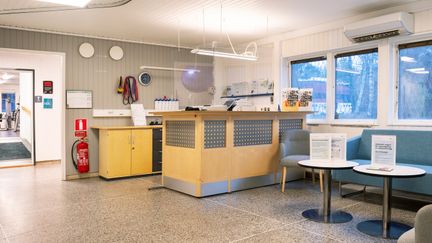 Receptionen i Tuvevallens motionscentrum