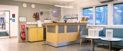 Tuvevallens motionscentrums reception