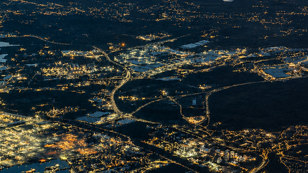 Flygplansvy över Göteborg