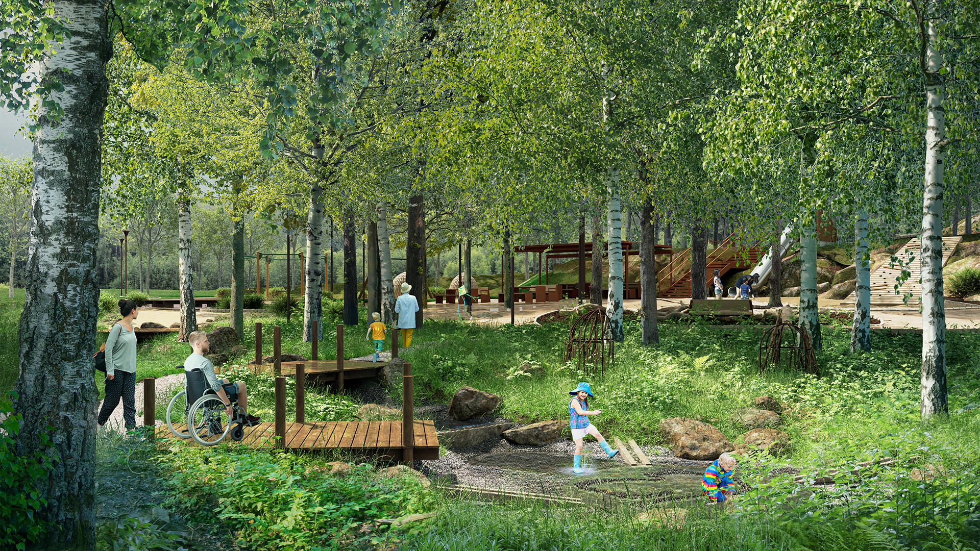 Byggstart för ny stadsdelspark i Högsbo