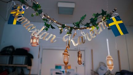 En girlang med texten 