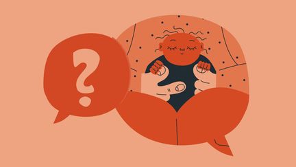 Illustration av litet barn i knät på pedagog