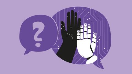 Illustration med robothand