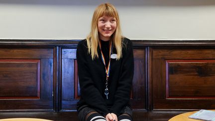 Camilla Svensson är skolbibliotekarie på Gamlestadsskolan. Foto: Filip Rundberg