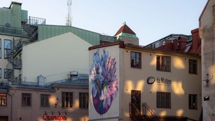 Muralmålningen av Sophie Mess vid Magasinsgatan.