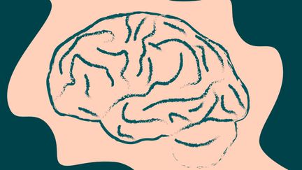 En illustration över en hjärna.