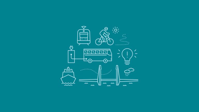 illustrationsbild med olika fordon