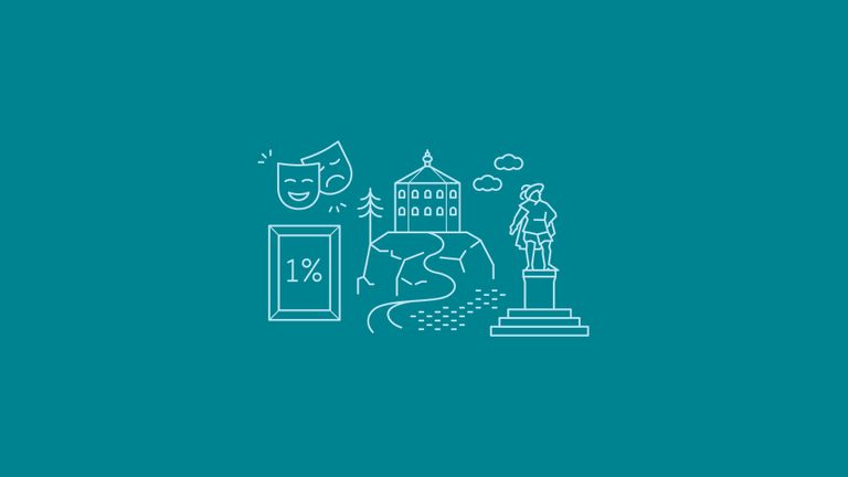 illustration med staty och fästning