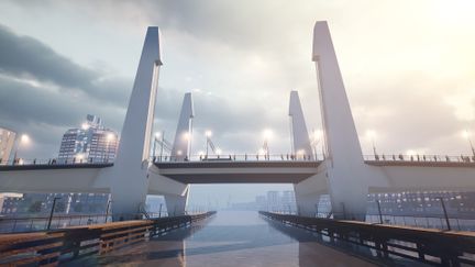 Illustrationsritning på Hisingsbron