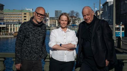 Bild på Björn Siesjö, stadsarkitekt samt Gert Wingård och Kerstin Elias