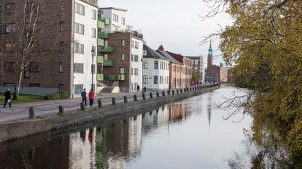 Bild på ån vid Gamlestaden