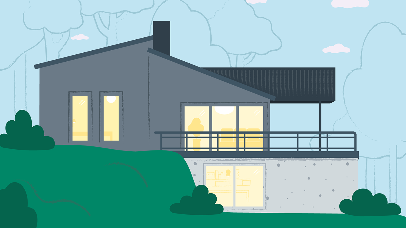 Suterr&auml;nghus v&auml;l anpassat till tomten