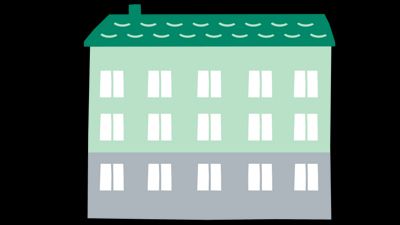 Illustration av byggnad.