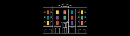 Illustration föreställandes Regnbågshuset