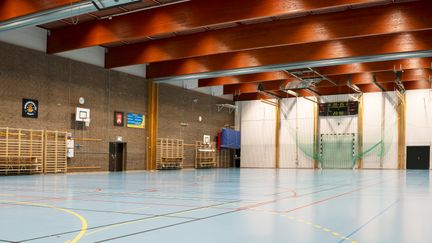 Sporthallen i Kärra simhall.