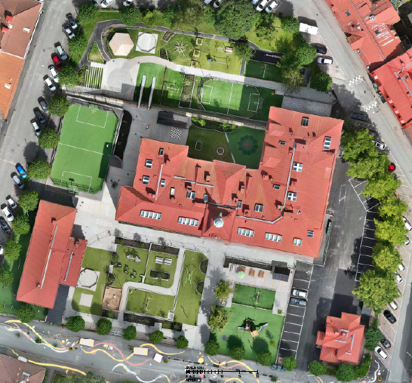 Flygfoto Av ånässkolan