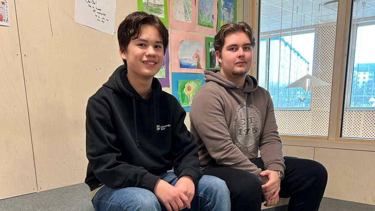 Leo Lam och Kimmo Johansson, elevskyddsombud på Skytteskolan