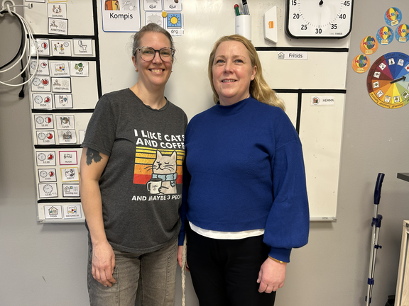 Ida Fastén och Petra Karlund, speciallärare på Landalaskolan