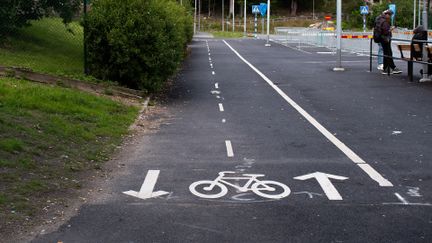 Bild på tvåfilig cykelbana 